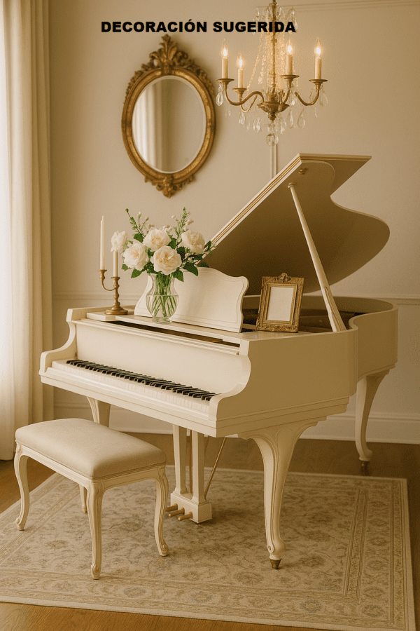 Piano De Cola Vintage - vista lateral